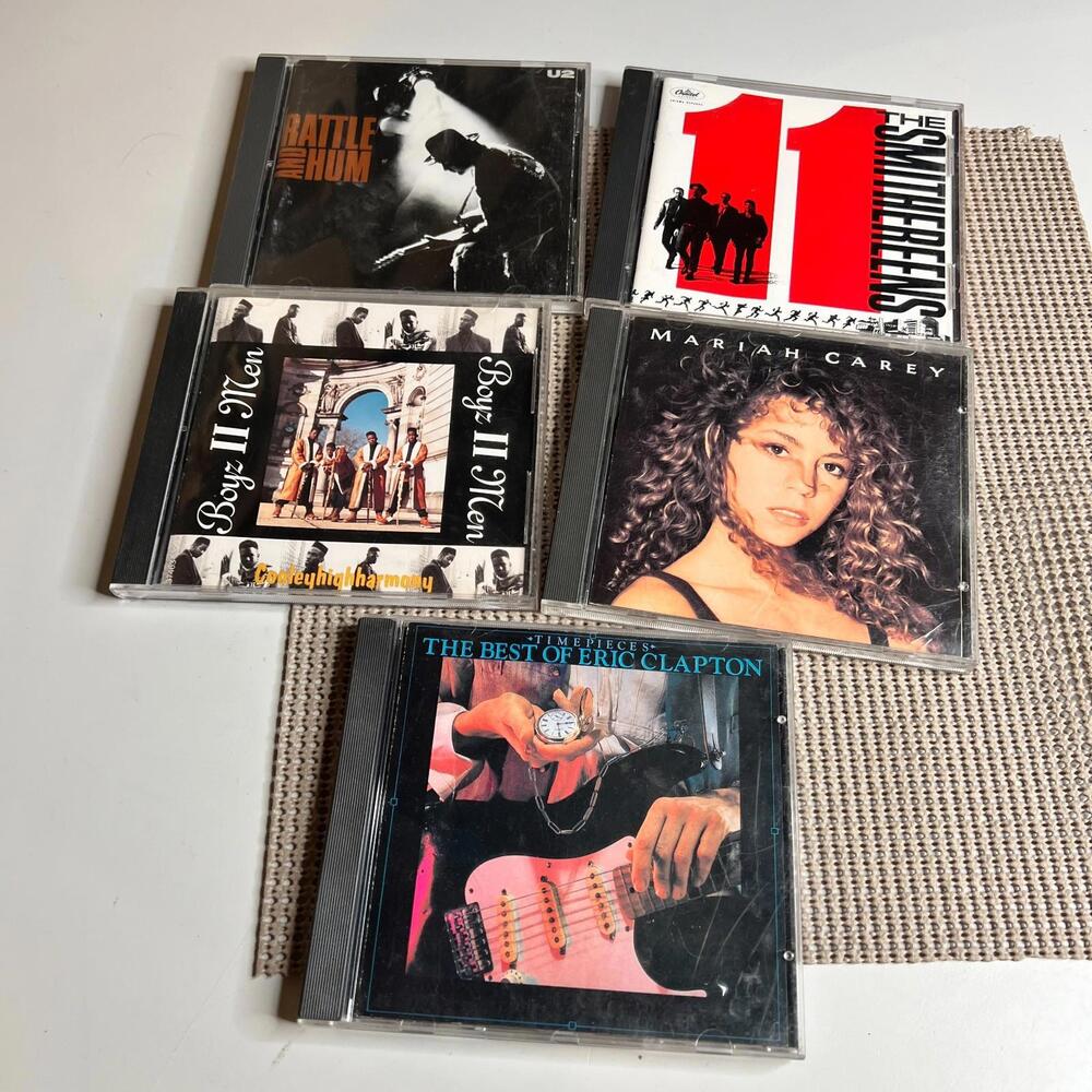 Lot of 5 CDs U2 Boyz‎ II Men Mariah Carey Eric Clapton Smithereens